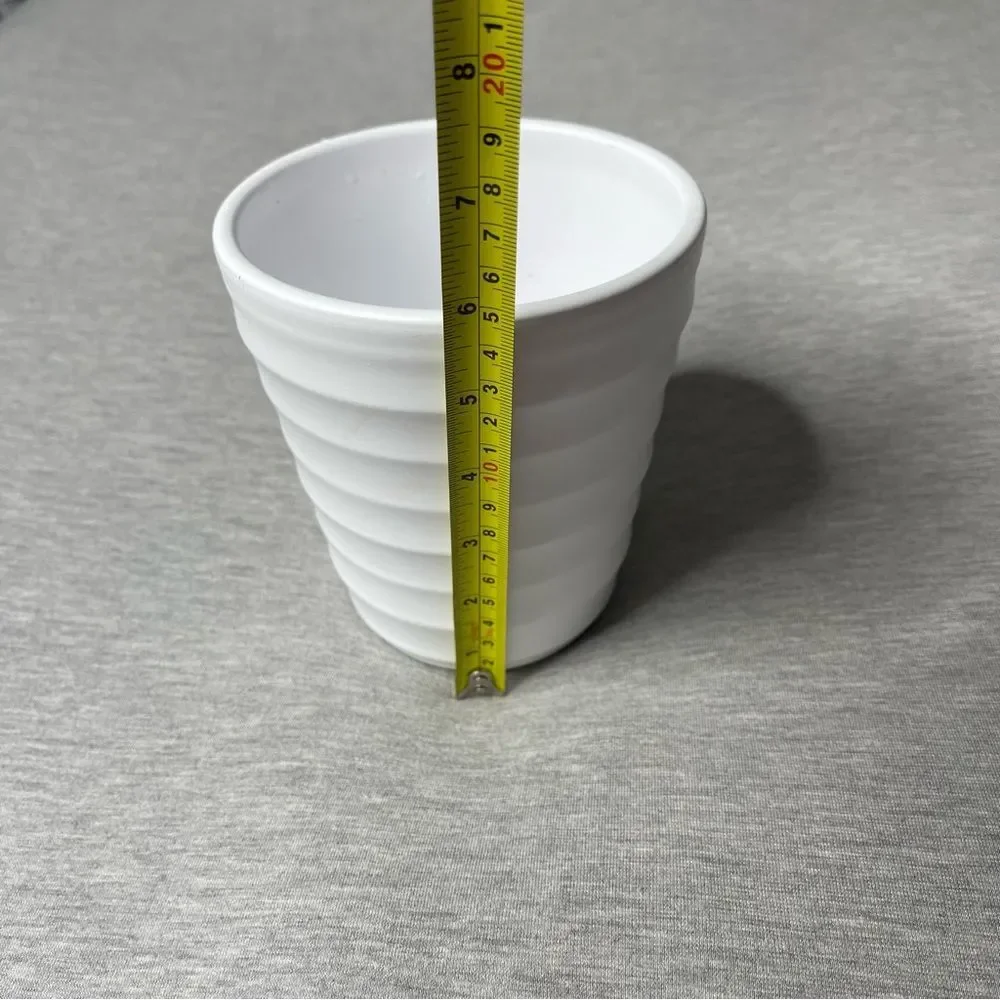Target White 5” Round Ceramic Planter Pot